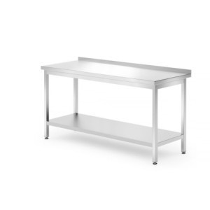 Wandarbeitstisch Profi Line mit Regal - T 700 x B 1600 mm - HENDI