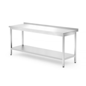 Wandarbeitstisch Profi Line mit Regal - T 700 x B 1800 mm - HENDI