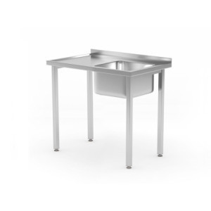 Plonge 1 Bak aan de Rechterkant Kitchen Line - P 600 x L 800 mm - HENDI