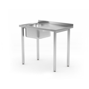 Plonge 1 Bak aan de Linkerkant Kitchen Line - D 600 x B 800 mm - HENDI