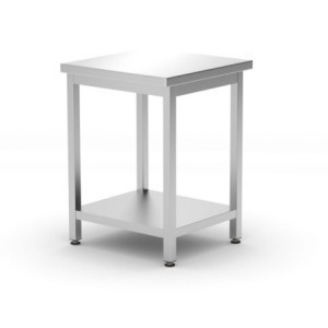 Zentraler Arbeitstisch Kitchen Line mit Regal - T 600 x B 600 mm - HENDI