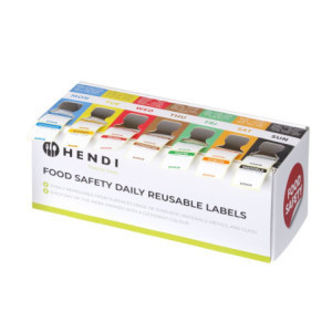 Boîte d'Étiquettes de Traçabilité 7 Jours - 25 x 25 mm - Rouleaux de 1000 - HENDI