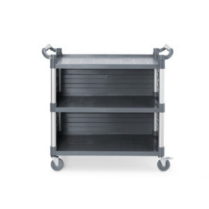 Servicewagen 3 niveaus in PP met zijpanelen - HENDI