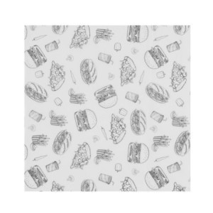 Fettabweisendes Papier für Hamburger - 305 x 305 mm - HENDI