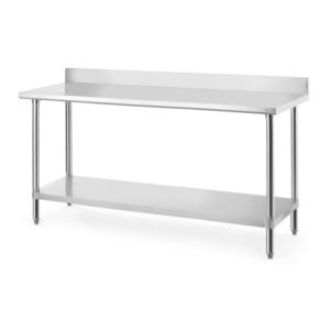 Work Table with Backsplash and Shelf - L 1800 mm - HENDI