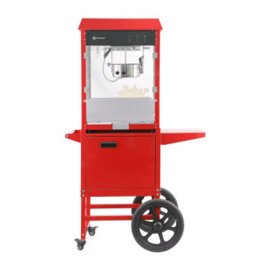 Popcornmachine met Karretje - Rood - HENDI