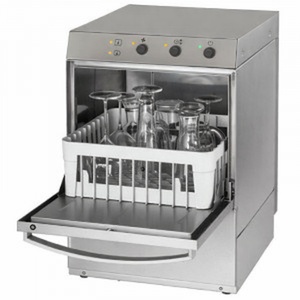 Professionele Glazenspoelmachine met Spoelmiddel- en Reinigingsmiddeldoseerder en Afvoerpomp - 35 x 35 cm