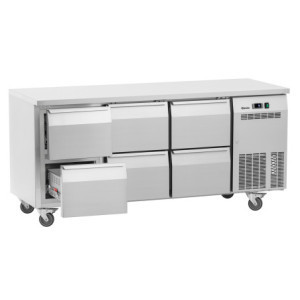 Positive Kühltisch - 6 Schubladen GN 1/1 - Tiefe 700 - Bartscher