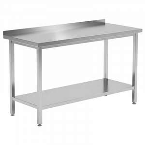 Table Inox Dynasteel avec Dosseret et Étagère - Robuste et fonctionnelle