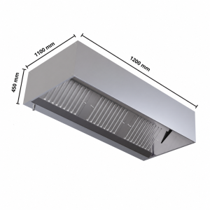 Afzuigkap Cubique 1100 LED Zonder Motor - Dynasteel Kwaliteit Roestvrij Staal AISI 304
