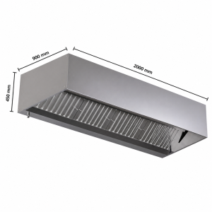 Afzuigkap Cubic Led 2000mm Zonder Motor Dynasteel - Professionele Premium
