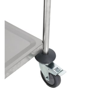 Stainless Steel Trolley with 2 Shelves - Refurbished