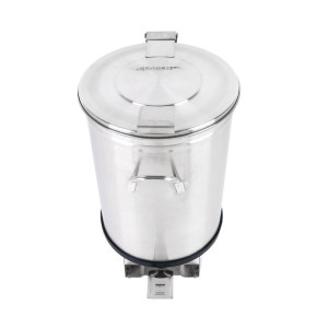 Edelstahl-Mülleimer mit Pedal - 100 L Aufbereitet