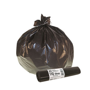 Garbage Bag - 100 L - Roll of 25 Bags - FourniResto