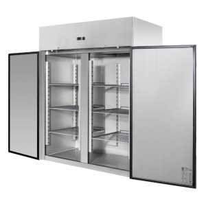Edelstahl-Kühlschrank Positiv GN 2/1 - 1400 L - Dynasteel