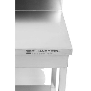 Edelstahltisch 1600x600 mm Rückwand und Unterregal