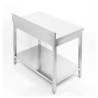 Stainless Steel Table 1600x600 mm with Backsplash and Lower Shelf