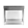 Edelstahltisch 1600x600 mm Rückwand und Unterregal