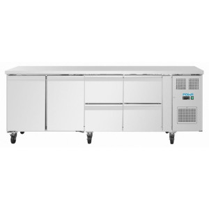 Positive Refrigerated Table with 2 Doors and 4 Drawers - 616 L - Polar