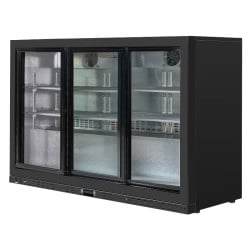 Koelachterbar 320 L 3 Schuifdeuren van Glas