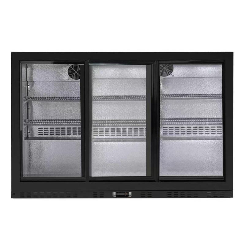 Koelachterbar 320 L 3 Schuifdeuren van Glas