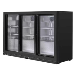 Rückkühlschrank 320 L 3 Schiebetüren aus Glas