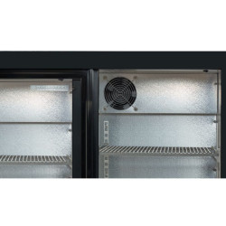 Rückkühlschrank 320 L 3 Schiebetüren aus Glas