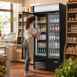 Vitrine voor Dranken 736 L 2 Glazen Deuren 2-8 °C R290