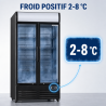 Vitrine à Boissons 736 L 2 Portes Vitrées 2-8 °C R290