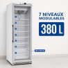 Vrieskast 400 L Glazen Deur Geventileerde Koeling -18/-22°C