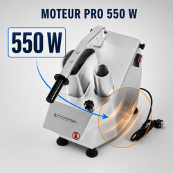 Professionele Groentesnijder 550 W — 2 Trechters, Alu