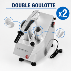 Professionele Groentesnijder 550 W — 2 Trechters, Alu