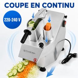 Coupe-Légumes Professionnel 550 W — 2 Goulottes, Alu