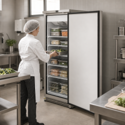590 L Stainless Steel Freezer Cabinet Ventilated Cold -22 °C