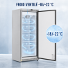 Vrieskast 590 L Roestvrij Staal Geventileerde Koeling -22 °C