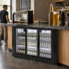 Koelachterbar 320 L 3 Schuifdeuren van Glas
