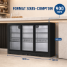 Koelachterbar 320 L 3 Schuifdeuren van Glas