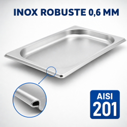 Gastro GN 1/4 Stainless Steel Pan 20 mm - 0.8 L | Dynasteel