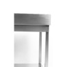 Table Inox 1400x700 mm Dosseret et Étagère Basse