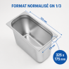 Bac Gastro GN 1/3 Inox 200 mm - 7,5 L | Dynasteel
