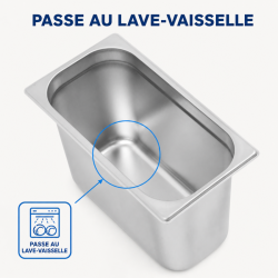 Bac Gastro GN 1/3 Edelstahl 200 mm - 7,5 L | Dynasteel