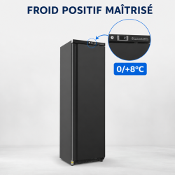 Positive Kühlvitrine 400 L Schwarz 0/+8°C