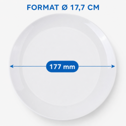 Round Melamine Plate Ø 17.7 cm White - Set of 10