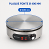 Electric Crepe Maker Pro Ø 400 mm 3000 W — Cast Iron Plate
