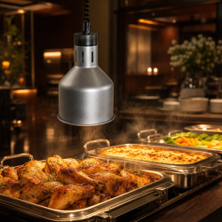 Lampe Verwarming Pro 250 W Ø 175 mm Roestvrij Staal Uiterlijk