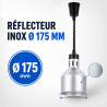 Lampe Verwarming Pro 250 W Ø 175 mm Roestvrij Staal Uiterlijk
