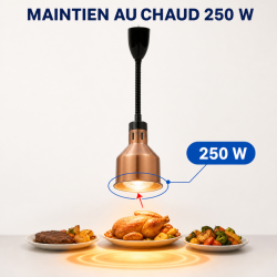 Warmtelamp Pro 250 W Ø 175 mm Koperkleurig | Dynasteel