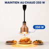 Pro Heat Lamp 250 W Ø 175 mm Copper | Dynasteel
