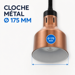Warmtelamp Pro 250 W Ø 175 mm Koperkleurig | Dynasteel