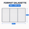 Rooster voor Saladette 560 x 330 mm — Gelamineerd Rek